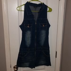 Denim romper